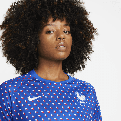 Camiseta de fútbol Nike para antes del partido para mujer de Francia