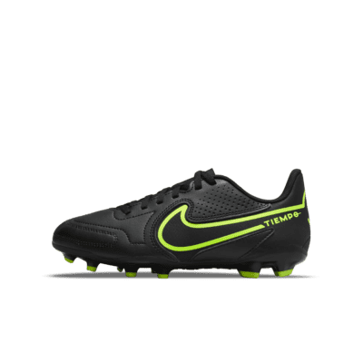 nike tiempo black green