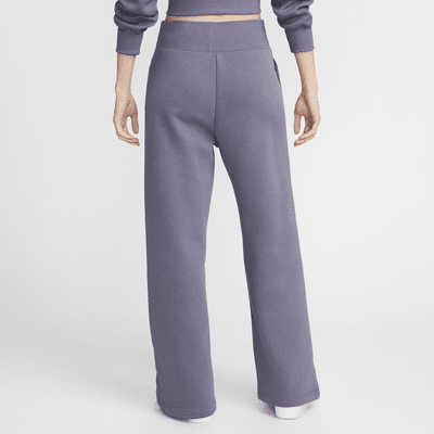 Pants de entrenamiento de piernas anchas y tiro alto para mujer Nike Sportswear Phoenix Fleece