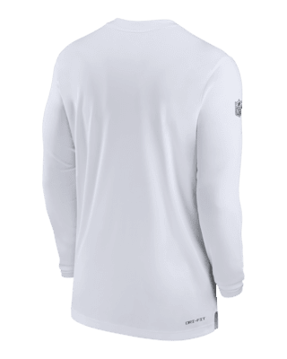 Nike Men's Dri-Fit Sideline Team (NFL Green Bay Packers) Long-Sleeve T-Shirt in White, Size: Small | 00LX10A7T-0BI