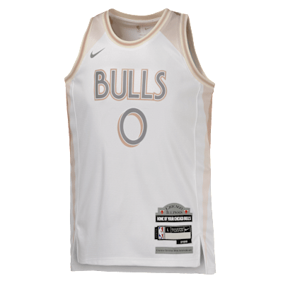 Jersey Nike Dri-FIT de la NBA Swingman para niños talla grande Coby White Chicago Bulls 2024/25 City Edition