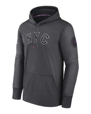 Мужское худи New York Mets City Connect Practice Nike Therma MLB Pullover Hoodie