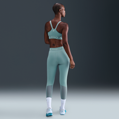 Nike Pro Women's Mid-Rise 7/8 Mesh-Panel Graphic Leggings
