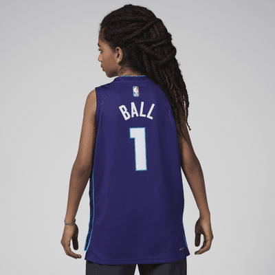 LaMelo Ball Charlotte Hornets Statement Edition Jordan Swingman NBA-jersey met Dri-FIT voor kids