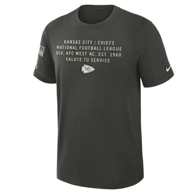 Playera Nike Dri-FIT de la NFL para hombre Kansas City Chiefs Salute to Service Slub