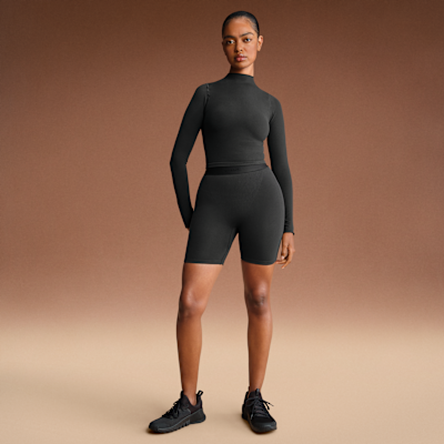 Top cropped de cuello alto para mujer NikeSKIMS Vintage Seamless