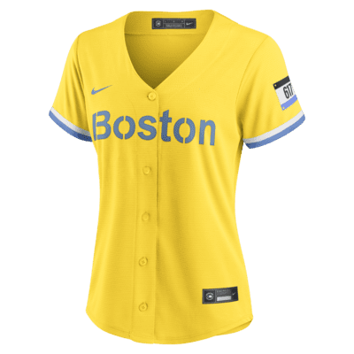 Yellow Nike MLB Boston Red Sox City Essential T-Shirt