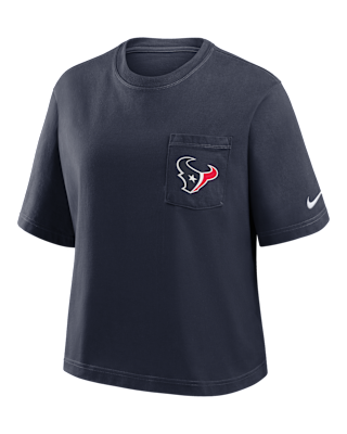 Женская футболка Houston Texans Rewind Pocket Boxy Nike NFL