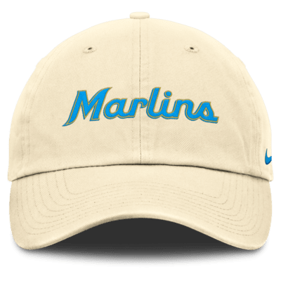 Gorra ajustable Nike de la MLB para hombre Miami Marlins Club