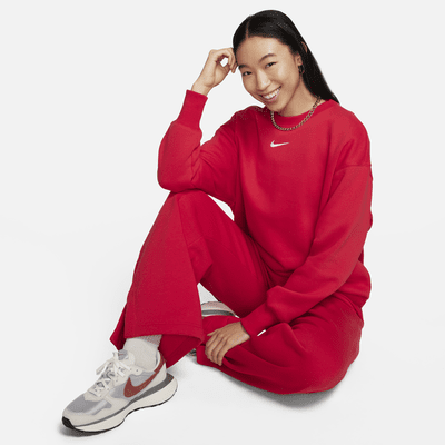 Sudadera oversized de cuello redondo de tejido Fleece para mujer Nike Sportswear Phoenix