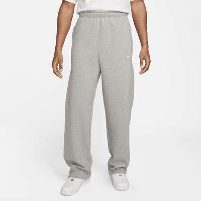 Nike Solo Swoosh Fleece-Hose mit offenem Saum für Herren