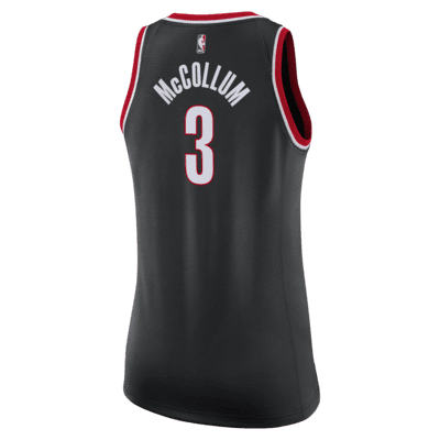 C.J. Camiseta para mujer Nike NBA Swingman McCollum Trail Blazers Icon ...