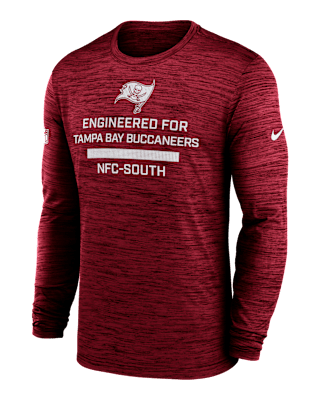 Мужская футболка Tampa Bay Buccaneers Sideline Team Issue Velocity Nike Dri-FIT NFL Long-Sleeve