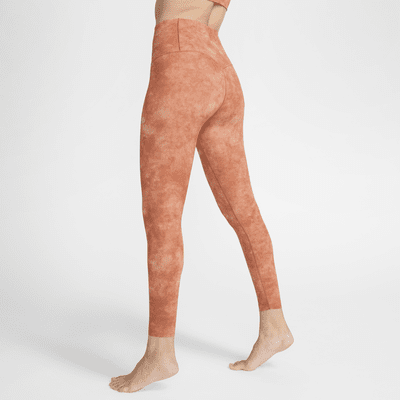 Nike Zenvy Tie-Dye 7/8-legging met hoge taille en lichte ondersteuning voor dames