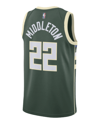 Nike 2022 Association Edition Custom Milwaukee Bucks Swingman Jersey / Medium