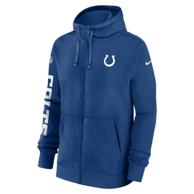 Indianapolis Colts Sideline Team Issue Club Men's Nike Full Zip Hoodie