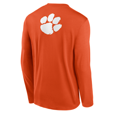 Playera de manga larga universitaria Nike Dri-FIT para hombre Clemson Primetime Legend 2-Hit