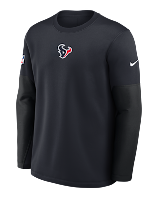 Мужская футболка Houston Texans Scripted To Win Sideline Coach Nike Therma-FIT NFL Long-Sleeve