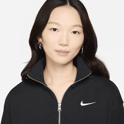 Nike Sportswear Phoenix Fleece Women's 1/4-Zip Cropped Sweatshirt. Nike PH