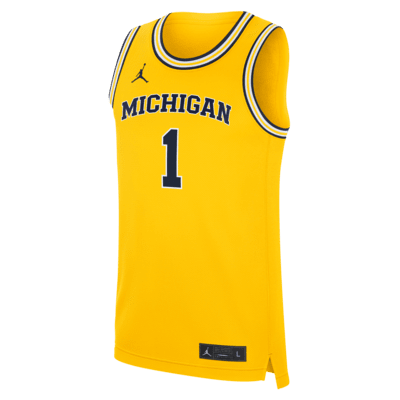 Michigan Wolverines Replica Men's Jordan Brand College Basketball Jersey