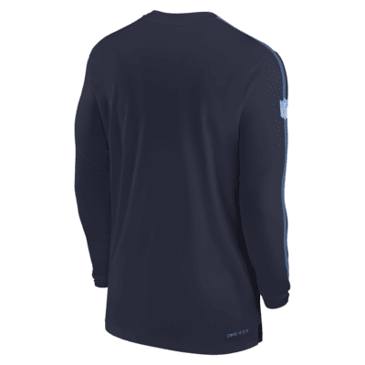 Playera de manga larga Nike Dri-FIT de la NFL Nike para hombre Tennessee Titans Sideline Coach