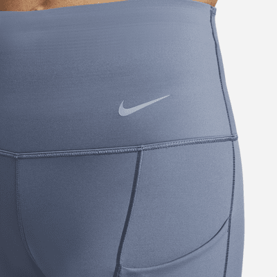 Leggings de tiro alto de 7/8 de sujeción firme con bolsillos para mujer Nike Go