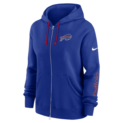 Sudadera con gorro de la NFL Nike de cierre completo para mujer Buffalo Bills Phoenix