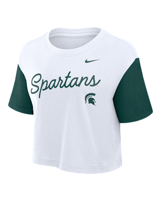 Женская футболка Michigan State Script Nike Dri-FIT College Cropped