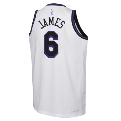 LeBron James Los Angeles Lakers City Edition Big Kids' (Boys') NBA Swingman Jersey