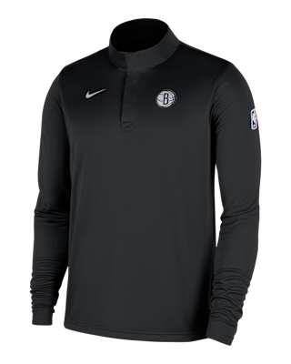 Мужские  Brooklyn Nets Nike Dri-FIT NBA 1/4-Zip Long-Sleeve Top
