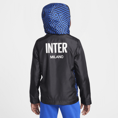 Inter Milan Amplify Windrunner Home Older Kids' (Boys') Nike Football Anorak Jacket