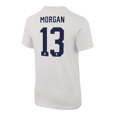 Playera de fútbol Nike para niños talla grande Alex Morgan USWNT