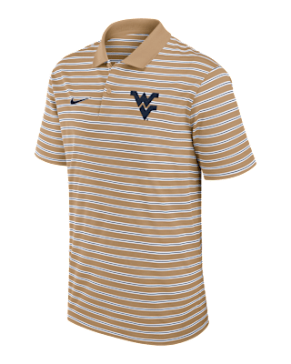 Мужские  West Virginia Athletic Prep Striped Nike Dri-FIT College Polo