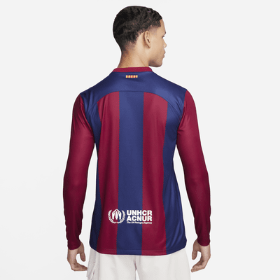 FC Barcelona 2023/24 Stadium Home Men's Nike Dri-FIT Soccer Long-Sleeve ...