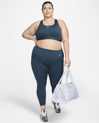 Женские тайтсы Nike Universa Medium-Support High-Waisted 7/8 Leggings with Pockets (Plus Size)