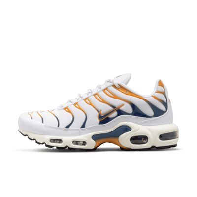 orange and blue nike air max plus