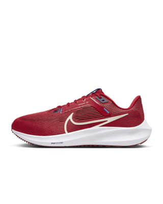 Nike red store running shoes