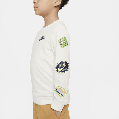 Nike Retro Sticker Little Kids' Long Sleeve Graphic T-Shirt