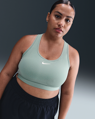 Женские  Nike Swoosh Medium Support Padded Sports Bra (Plus Size)
