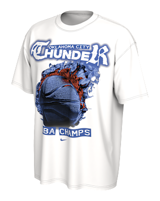 Женская футболка Oklahoma City Thunder Nike NBA Parade