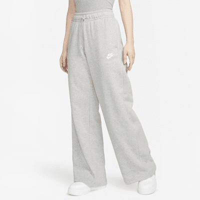 Pants de entrenamiento de piernas anchas de tiro medio para mujer Nike Sportswear Club Fleece