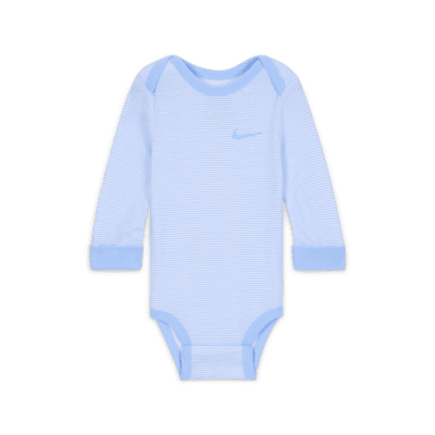 Lot de trois bodys à manches longues Nike Baby Essentials pour bébé (0-9 mois)