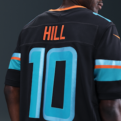 Jersey Nike Dri-FIT de la NFL Limited para hombre Tyreek Hill Miami Dolphins Rivalries Collection