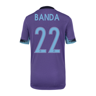 Jersey Nike Dri-FIT de la NWSL tipo réplica para niños talla grande Barbra Banda Orlando Pride visitante Stadium