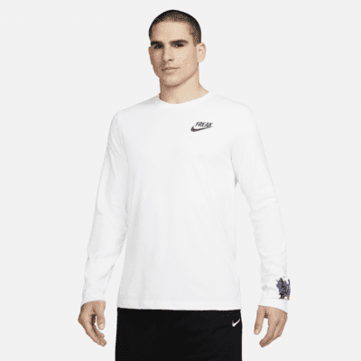 Nike Dri-FIT Giannis Swoosh Freak Men's Basketball Long-Sleeve T-Shirt - White