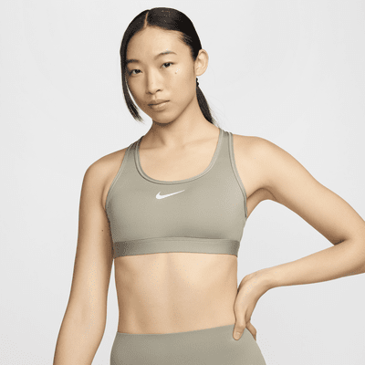 สปอร์ตบราผู้หญิงเสริมฟองน้ำ Nike Swoosh Medium Support