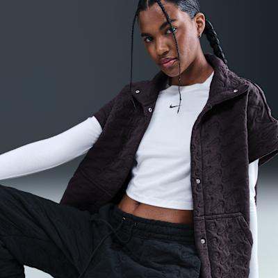 Oversized Nike Sportswear Phoenix Fleece-jacquardvest til kvinder