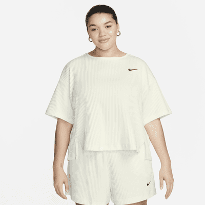 incondicional reaccionar Tiempos antiguos Nike Sportswear Women's Ribbed Jersey Short-Sleeve Top (Plus Size). Nike.com