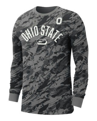 Мужская футболка Ohio State Nike College Crew-Neck Long-Sleeve