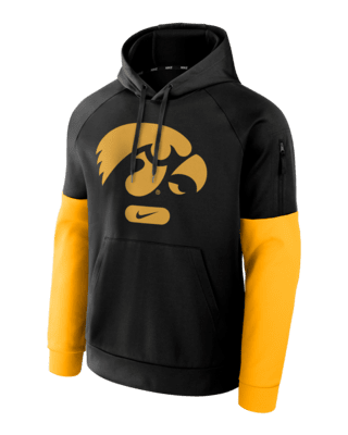 Мужское худи Iowa Hawkeyes Fitness Men’s Nike Therma College Pullover Hoodie для тренировок